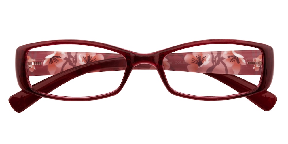 Dominic Burgundy Rectangle TR90 Eyeglasses