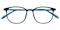Defender Black/Blue Round TR90 Eyeglasses