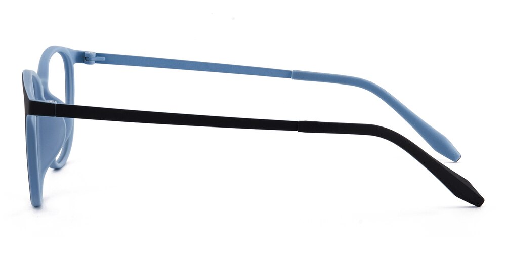 Defender Black/Blue Round TR90 Eyeglasses