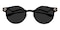 Nevada Black Round Metal Sunglasses