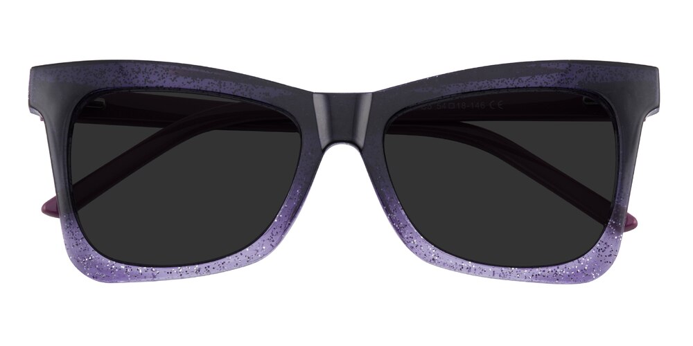 Atalanta Purple Cat Eye TR90 Sunglasses