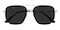Cloud Black/Golden Aviator Titanium Sunglasses