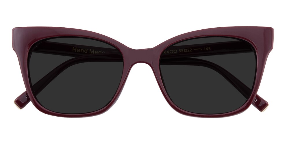 Deborah Burgundy Cat Eye TR90 Sunglasses