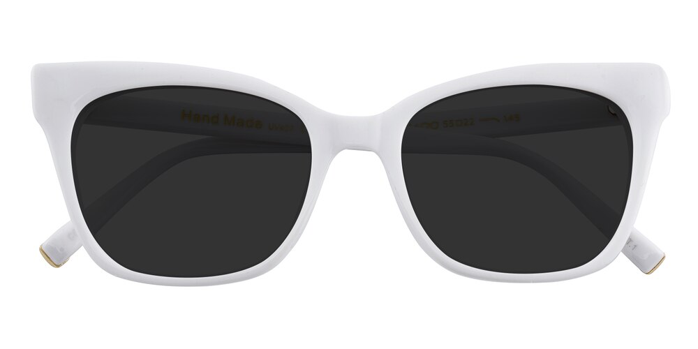 Deborah White Cat Eye TR90 Sunglasses