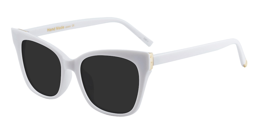 Deborah White Cat Eye TR90 Sunglasses