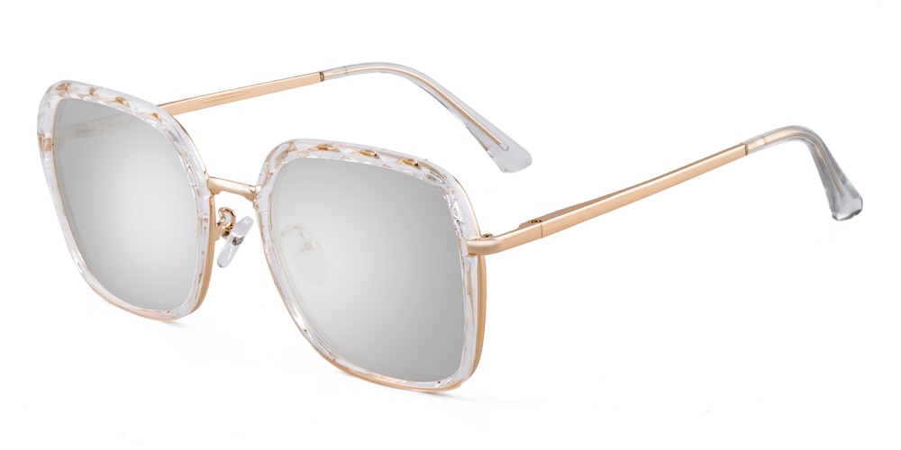 Fanny Crystal/Golden Square TR90 Sunglasses