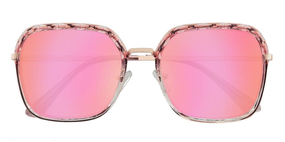 Fanny Pink/Golden Square TR90 Sunglasses