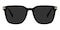 Schenectady Black/Golden Square Acetate Sunglasses