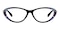 Jinbee Black/Multicolor Cat Eye Plastic Eyeglasses