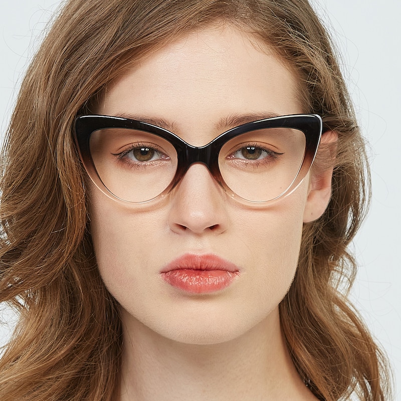 Miranda Brown/Crystal Cat Eye TR90 Eyeglasses