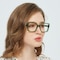 Louise Green Rectangle Acetate Eyeglasses