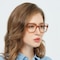Louise Champagne Rectangle Acetate Eyeglasses
