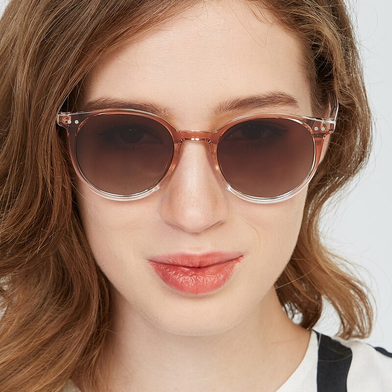 Moira Champagne/Crystal Round TR90 Sunglasses