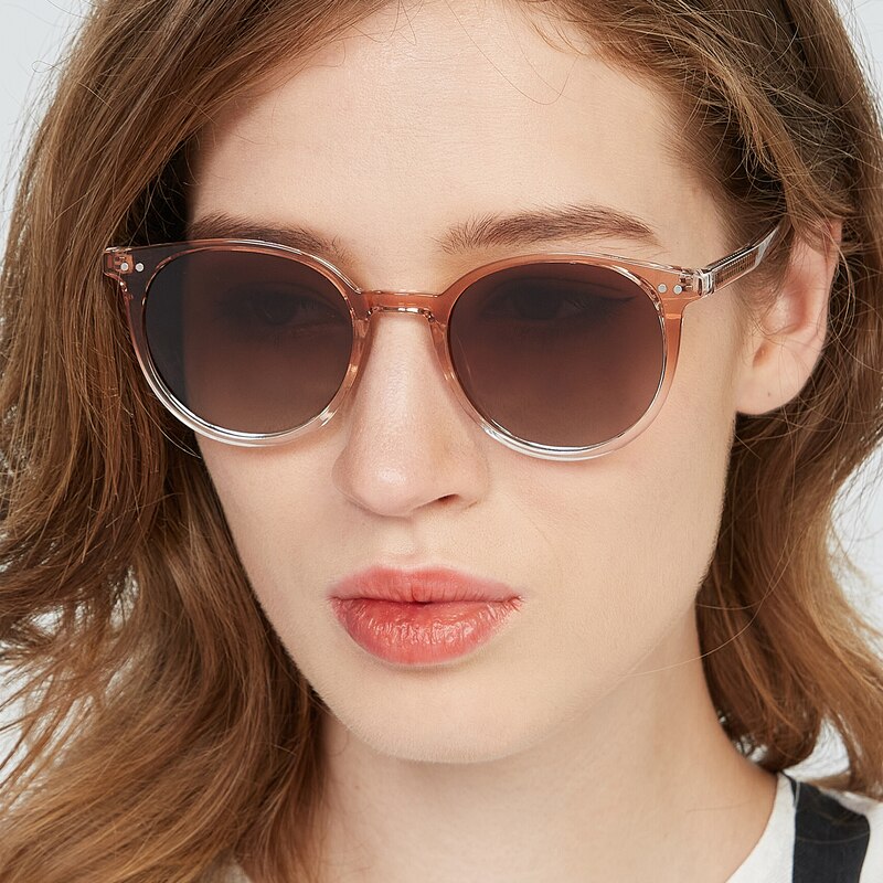 Moira Champagne/Crystal Round TR90 Sunglasses