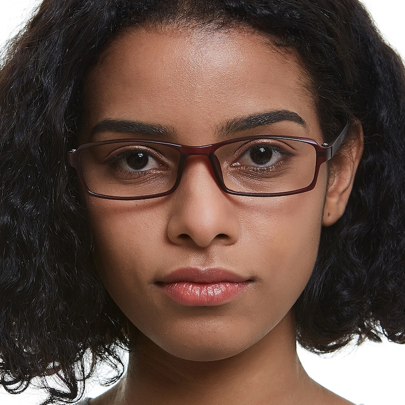 Wing Red Rectangle TR90 Eyeglasses