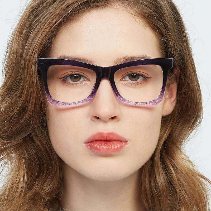 Evelyn Purple Cat Eye TR90 Eyeglasses