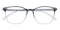 Alberta Gray/Crystal Oval TR90 Eyeglasses