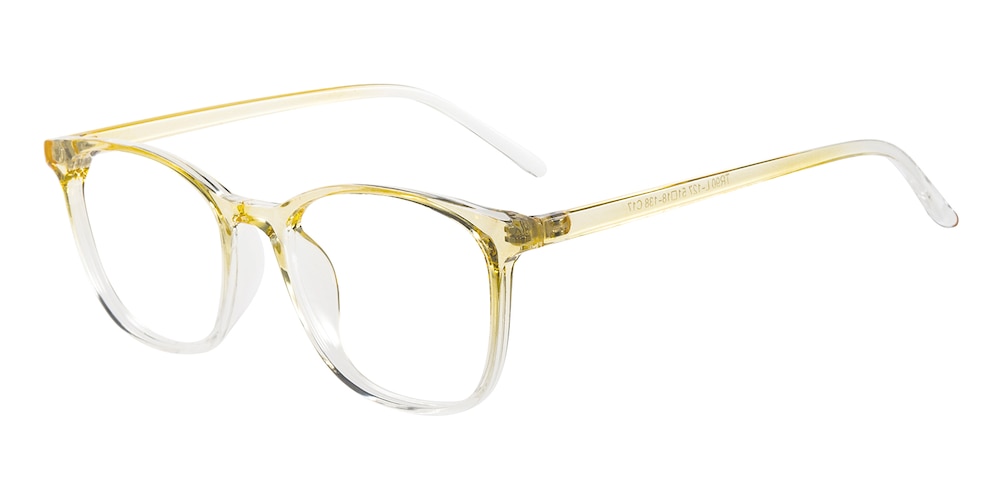 Alberta Yellow/Crystal Oval TR90 Eyeglasses