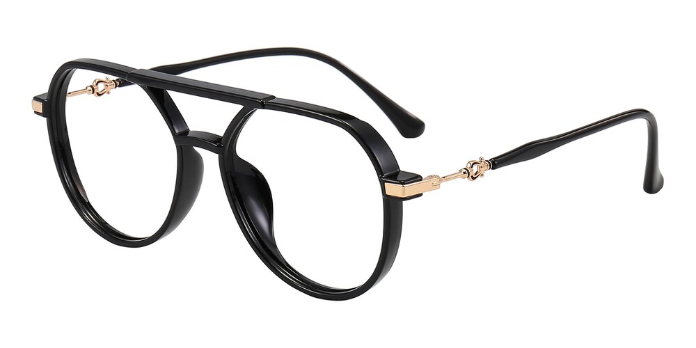 Dorado Black/Golden Aviator TR90 Eyeglasses
