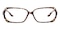 Mignon Tortoise Rectangle Plastic Eyeglasses