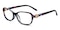Freda Black/Floral Oval Plastic Eyeglasses