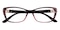 Lisa Brown/Floral Cat Eye Plastic Eyeglasses