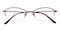 Betty Red Oval Metal Eyeglasses