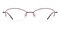 Betty Red Oval Metal Eyeglasses