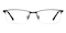 Barlow Black Rectangle Metal Eyeglasses