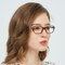 Freda Brown/Floral Oval Plastic Eyeglasses