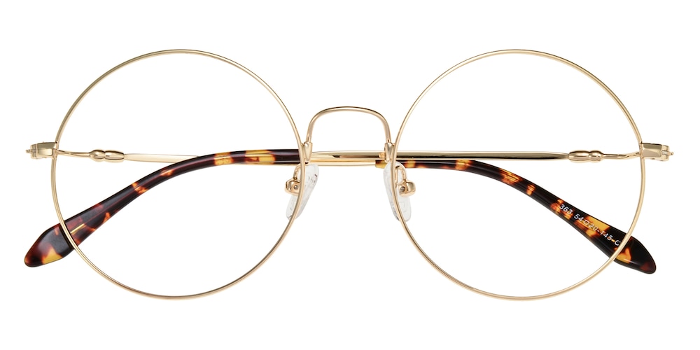 Verdragen terrorist sterk Burke Round Golden Full-Frame Metal Eyeglasses | GlassesShop
