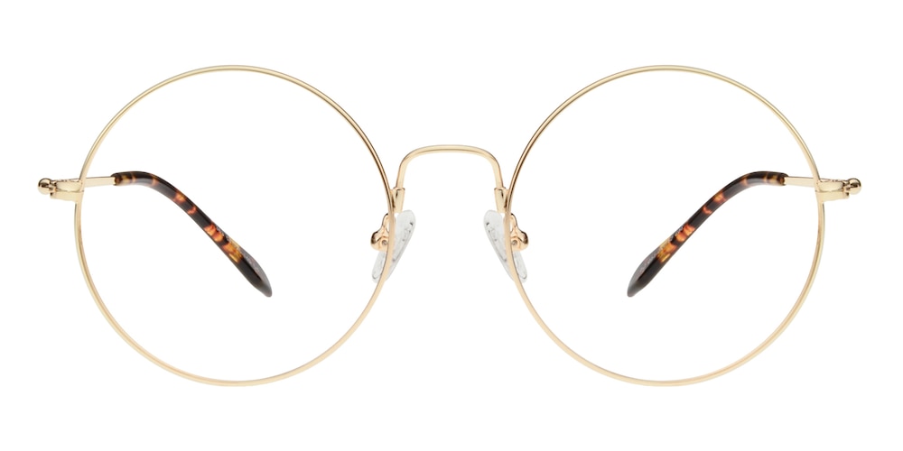 Burke Golden Round Metal Eyeglasses