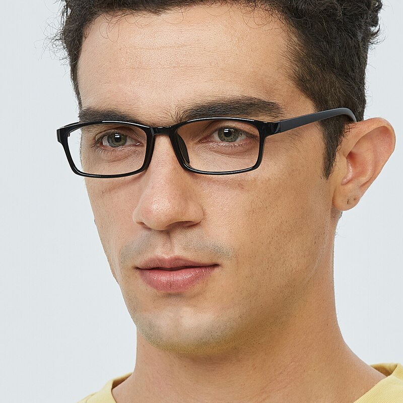 Naperville Black/Blue Rectangle TR90 Eyeglasses