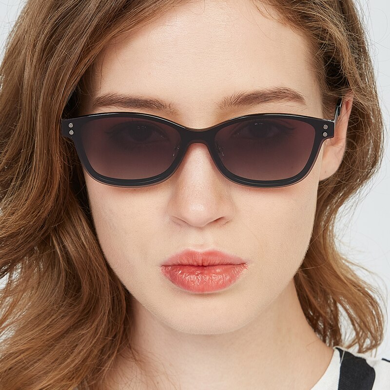 Bernice Black Oval TR90 Eyeglasses