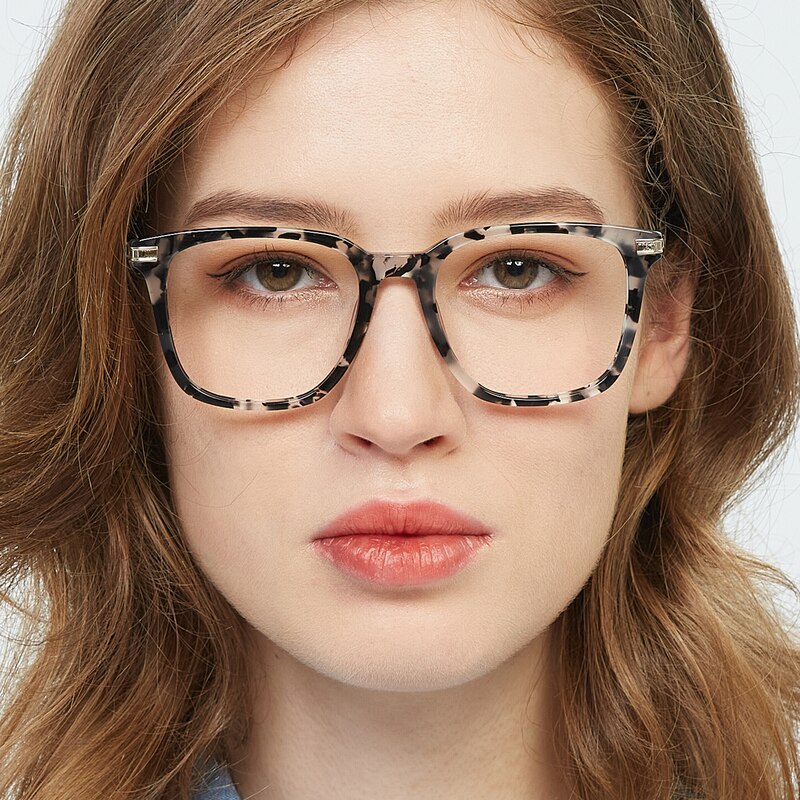 Memphis Petal Tortoise/Golden Square Acetate Eyeglasses