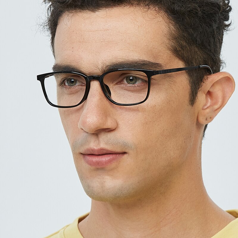 Peabody Black Rectangle TR90 Eyeglasses