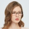 Erin Floral/Purple Rectangle Plastic Eyeglasses