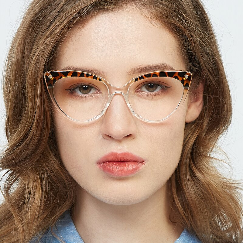 Mavis Tortoise/Crystal Cat Eye TR90 Eyeglasses