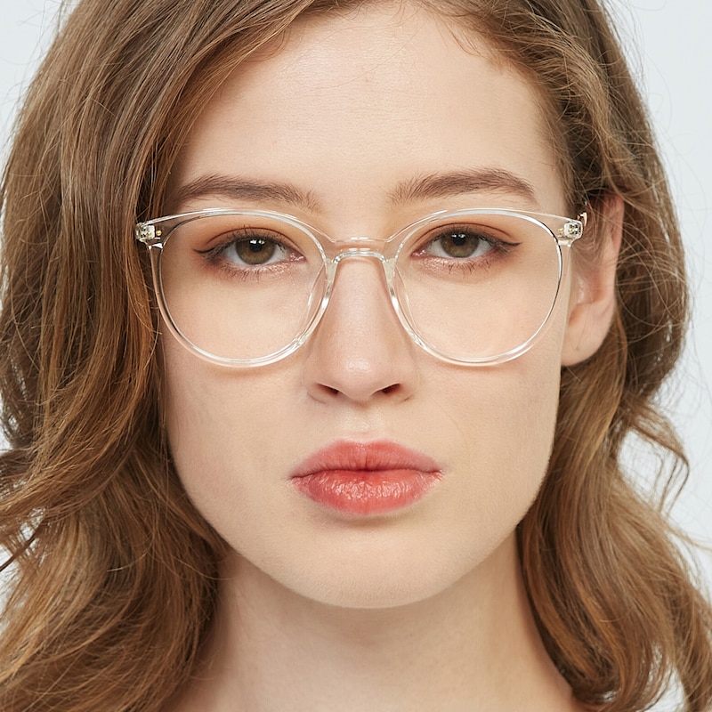 Elva Crystal/Golden Round TR90 Eyeglasses