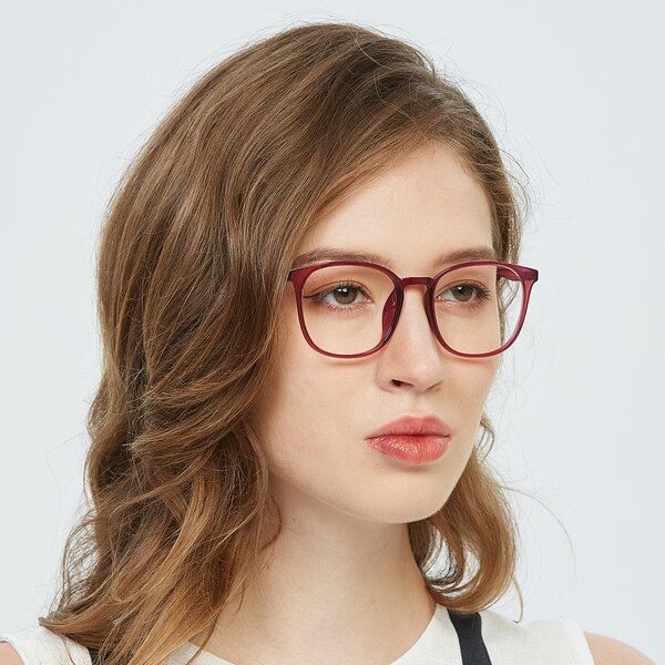 Hamilton Square Burgundy FullFrame Ultem Eyeglasses