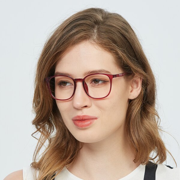 Hamilton Square Burgundy FullFrame Ultem Eyeglasses
