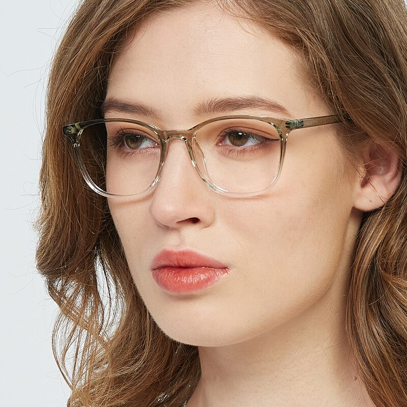 Alberta Green/Crystal Oval TR90 Eyeglasses
