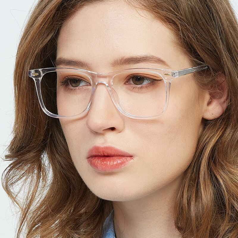 Lombard Crystal Rectangle Acetate Eyeglasses