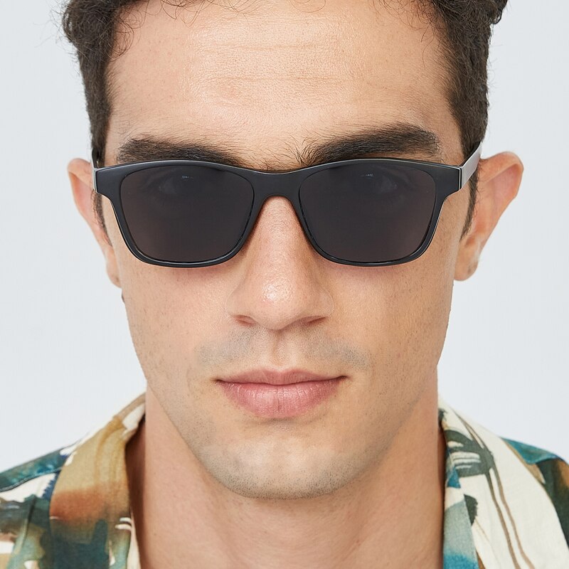 Knoxville MBlack Rectangle TR90 Eyeglasses