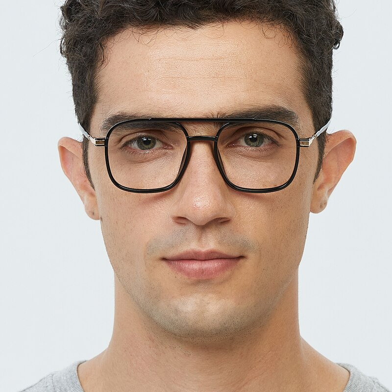 Beaumont Black/Golden Aviator TR90 Eyeglasses