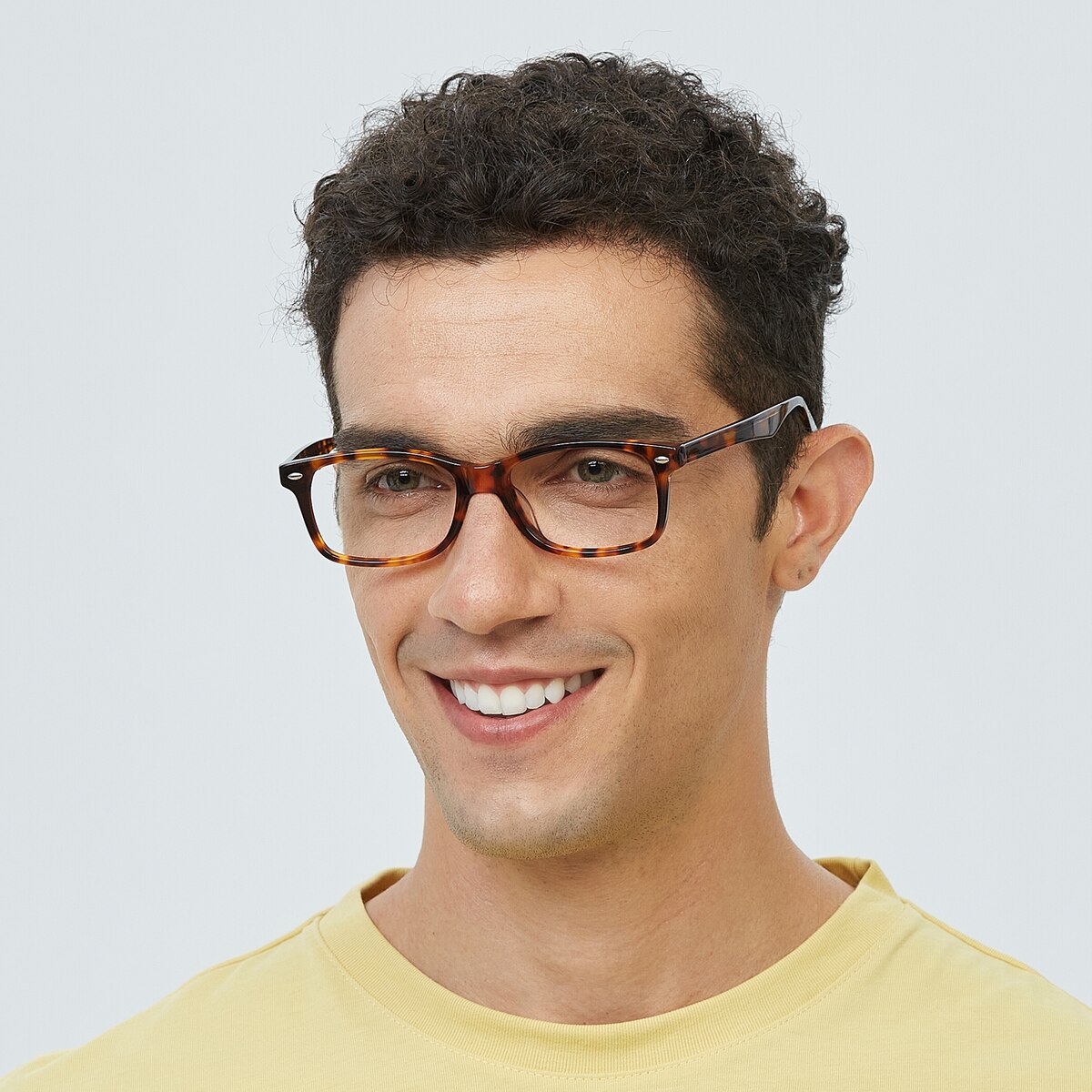 Gary Rectangle Tortoise Full-Frame Acetate Eyeglasses | GlassesShop