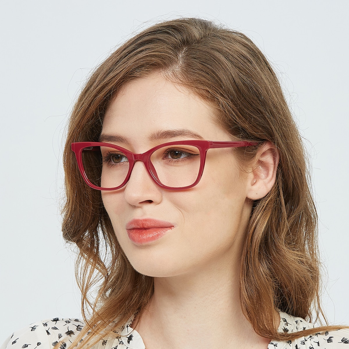 Cecilia Cat Eye Red Full-Frame TR90 Eyeglasses | GlassesShop