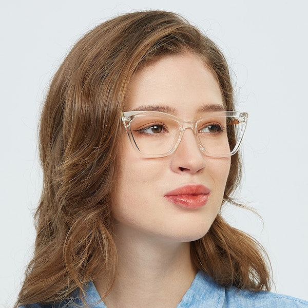 Laura Cat Eye Crystal Full Frame Tr90 Eyeglasses Glassesshop 
