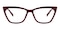 Madeline Red Cat Eye TR90 Eyeglasses