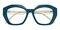 Marina Cyan/Crystal Cat Eye Acetate Eyeglasses